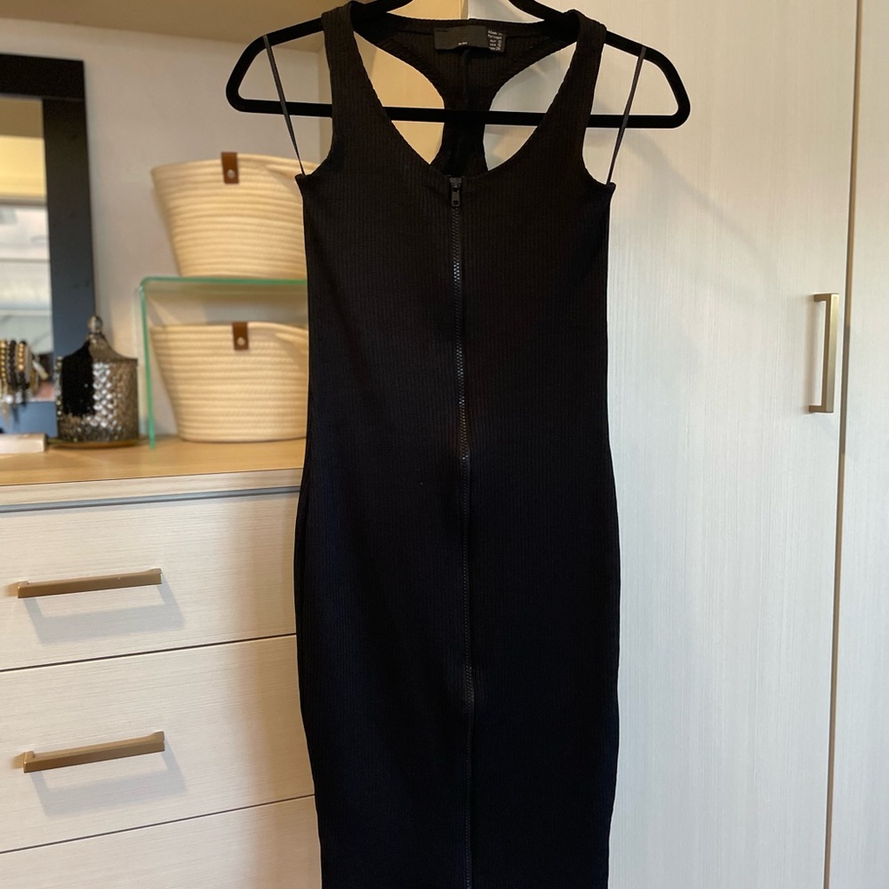 Zara Black Halter Sheath Mini Dress